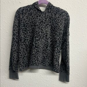 Gray Leopard Print Women's Sweater